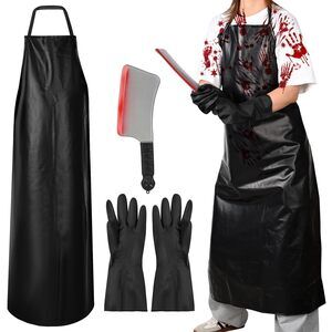 4317 3pcs Halloween Butcher Costume Kit Adult Butcher Costume